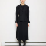 Loewe Blazer, Structured Black Blazer, Sculpted Waist Jacket, 25-inch Length Blazer, Size 42 Tailore