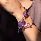 Sterling Silver and Amethyst Beads Necklace
