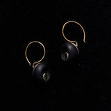Sterling Silver and 14k Midnight Drop Earrings