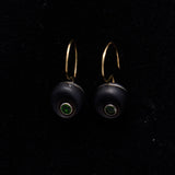 Sterling Silver and 14k Midnight Drop Earrings