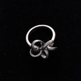 Silver Abstract Flower Ring