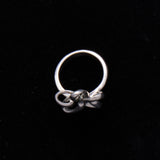 Silver Abstract Flower Ring