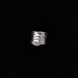 Silver Textured Wave Ring