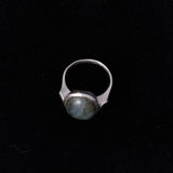 Sterling Silver and Labradorite Large Stone Ring