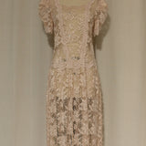 Vintage Lace Knee Length Dress