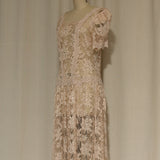 Vintage Lace Knee Length Dress