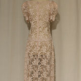 Vintage Lace Knee Length Dress