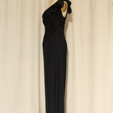 Tadashi Pleated One Shoulder Dress