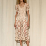 Vintage Lace Knee Length Dress