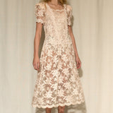 Vintage Lace Knee Length Dress