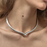 Sterling Silver Modernist Choker Necklace