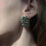 Sterling Silver Peridot Stones Stud Earrings