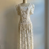 Vintage Lace Knee Length Dress