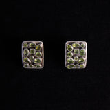 Sterling Silver Peridot Stones Stud Earrings