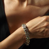 Sterling Silver Multistone Link Bracelet