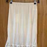 90's White Knitted Silk Slip Skirt