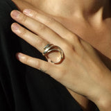Sterling Silver Long Waves Ring
