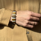 Sterling Silver Bracelet with Large Tiger's Eye Stones