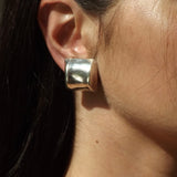 Sterling Silver Clip On Dome Earrings