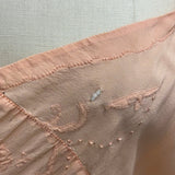 Antique Peach Silk Nightgown with Delicate Embroidery