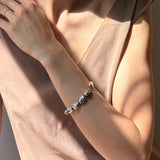 Sterling Silver Bean Link Bracelet