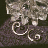 Sterling Silver Spiral Textured Large Hoop Earrings