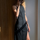 Versus Versace Black Assymetrical Dress