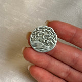 Silver Wave Brooch
