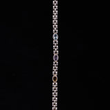 Sterling Silver Three-Stone Link Bracelet