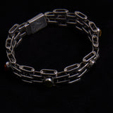Sterling Silver Multistone Link Bracelet