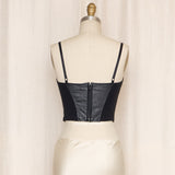 Maxima Wilson's Leather Bustier Top