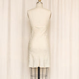 Maryann's Boutique Cream Silk Slip Dress