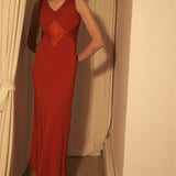 Vintage Red Dress with Embellishment