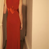 Vintage Red Dress with Embellishment
