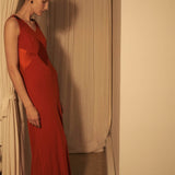 Vintage Red Dress with Embellishment