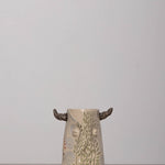 Discover the KKS Bull Vase – a handmade 5.5-inch tall, 4-inch wide ceramic vase, featuring organic artistry and one-of-a-kind craftsmanship.