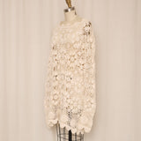 Cream Crocheted Tunic