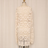 Cream Crocheted Tunic