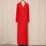 Bill Blass Coral Full Length Belted Coat