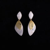 Sterling Silver and Brass RLM Drop Earrings