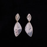 Sterling Silver and Brass RLM Drop Earrings