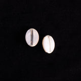 Sterling Silver Oval Clip On Earrings with Mother of Pearl