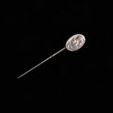 Sterling Silver Art Nouveau Etched Stick Pin
