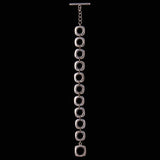 Sterling Silver Square Circles Link Bracelet