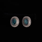 Sterling Silver Clip On Earrings with Abalone