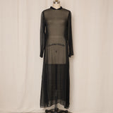 Sheer Black Silk Dress