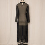 Sheer Black Silk Dress