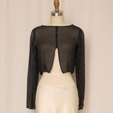 Silk Black Sheer Crop Top