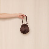 MM Vintage Brown Satin Pouch