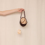 MM Vintage Brown Satin Pouch